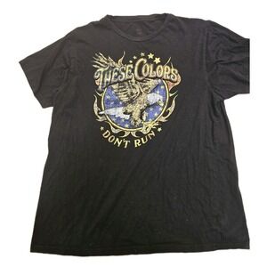 "These Colors Don't Run" Celebrate! Patriotic Men Sz‎ XL Shirt Eagle USA America